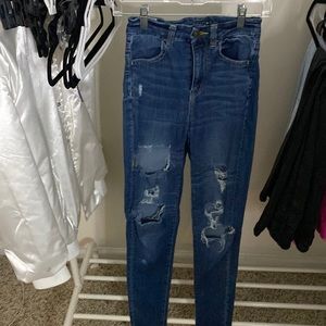 american eagle, stretchy, skinny jeans